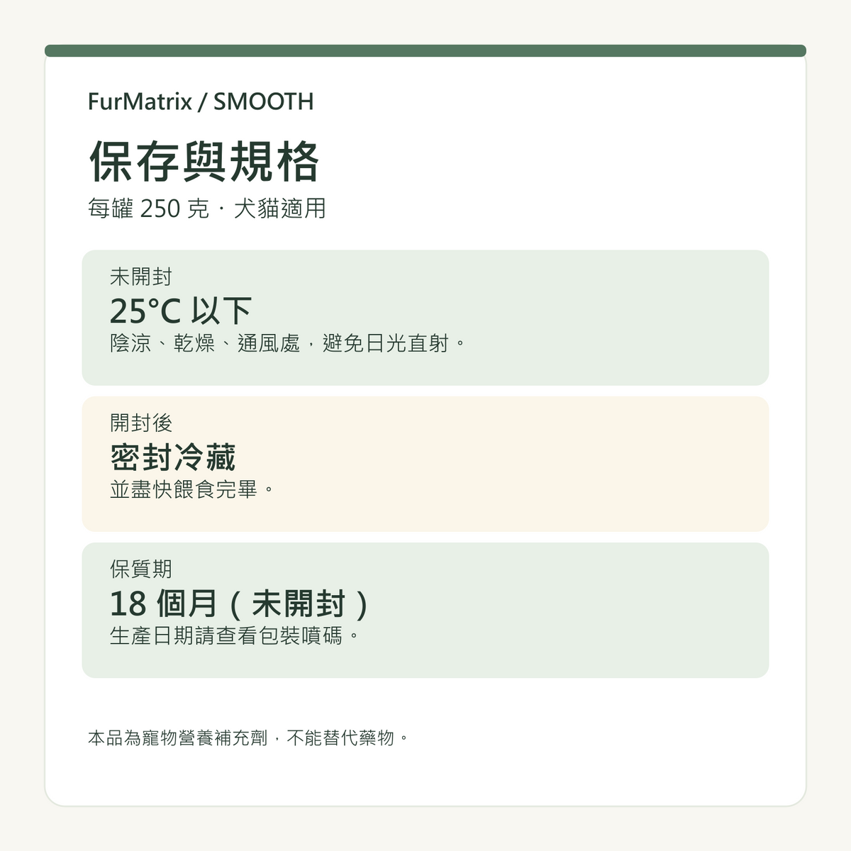 FurMatrix SMOOTH 卵磷脂軟顆粒｜犬貓皮膚毛髮營養｜250g