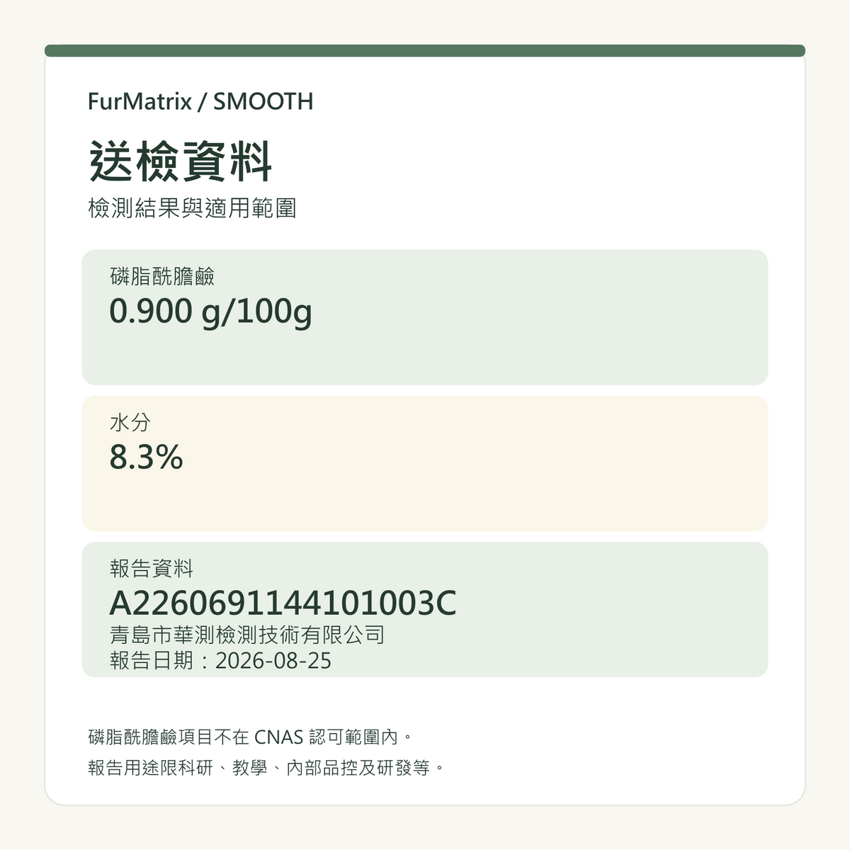 FurMatrix SMOOTH 卵磷脂軟顆粒｜犬貓皮膚毛髮營養｜250g
